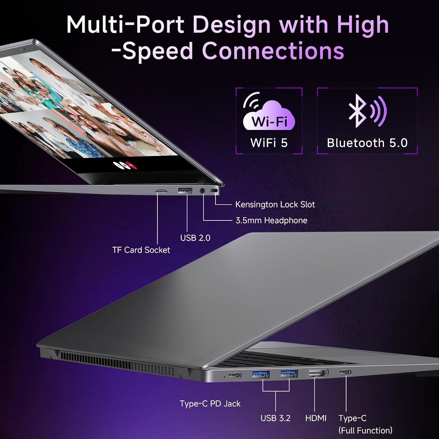 2026 Laptop Computer, Gold Pentium Processor (Up to 3.4GHz), 8GB RAM 256GB SSD(Expandable to 1TB), 1080P IPS FHD, 38WH, USB3.2, Type-C, HDMI, Office Suit, Win11 Laptop, Notebook Laptops