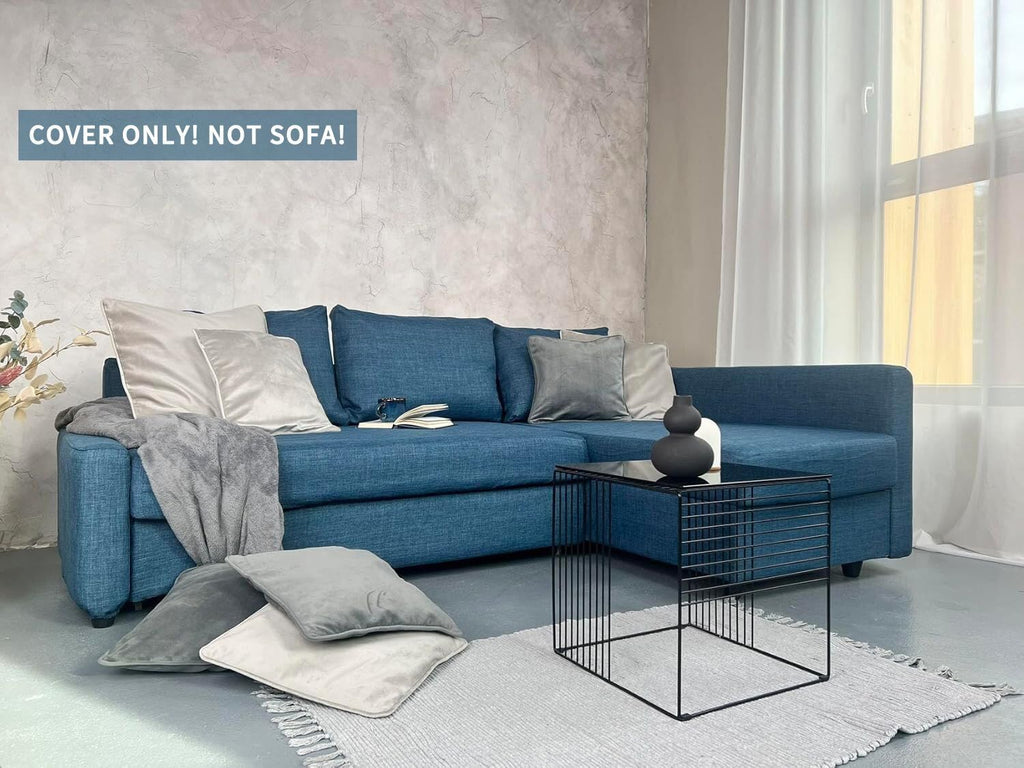MASTERS OF COVERS Snug Fit Friheten Slipcover for The IKEA Friheten with Chaise Corner Cover, Sofa Bed Cover, Sectional Slipcover Replacement (Navy Blue)（Cover Only！Not Sofa！）