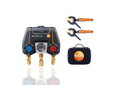 Testo 550i Kit I App Operated Digital Manifold and 2 x 115i Pipe Clamp Thermometer for air Conditioning, Refrigeration Systems and Heat Pumps – with Bluetooth