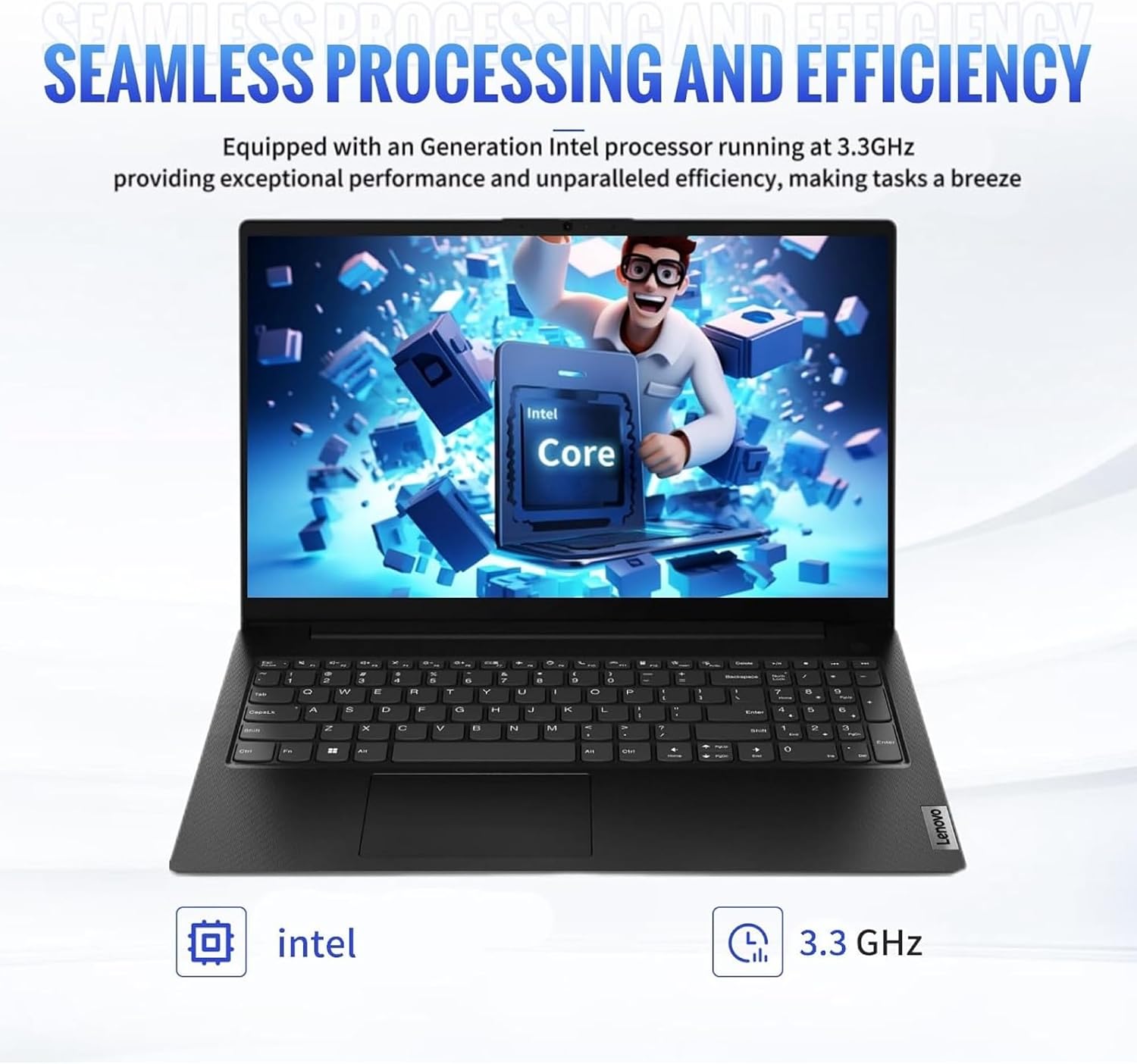 Lenovo V15 Business Laptop • 32GB RAM • 1TB SSD • Intel 4-core Processor • 15.6' FHD • Ethernet Port • HDMI • Windows 11 Home • Sleek Design • Effortless Elegance