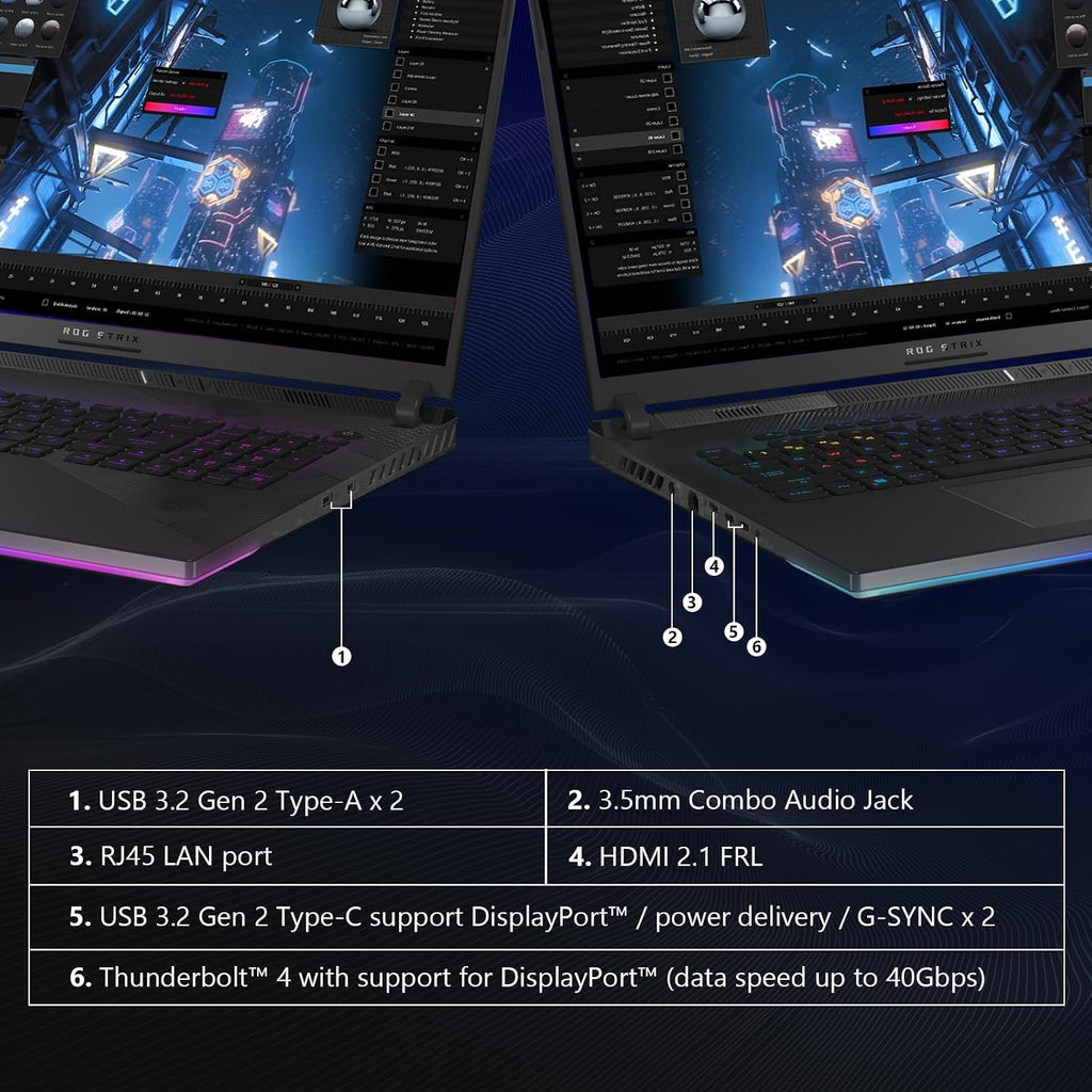 ASUS ROG Strix G18 2.5K Gaming Laptop, Nebula 18' IPS Display, 32GB DDR5, 1TB SSD, Intel i9-14900HX, GeForce RTX 4060, Per-Key RGB Backlit KYB, WiFi 6E, Windows 11 Pro + MS Office Pro