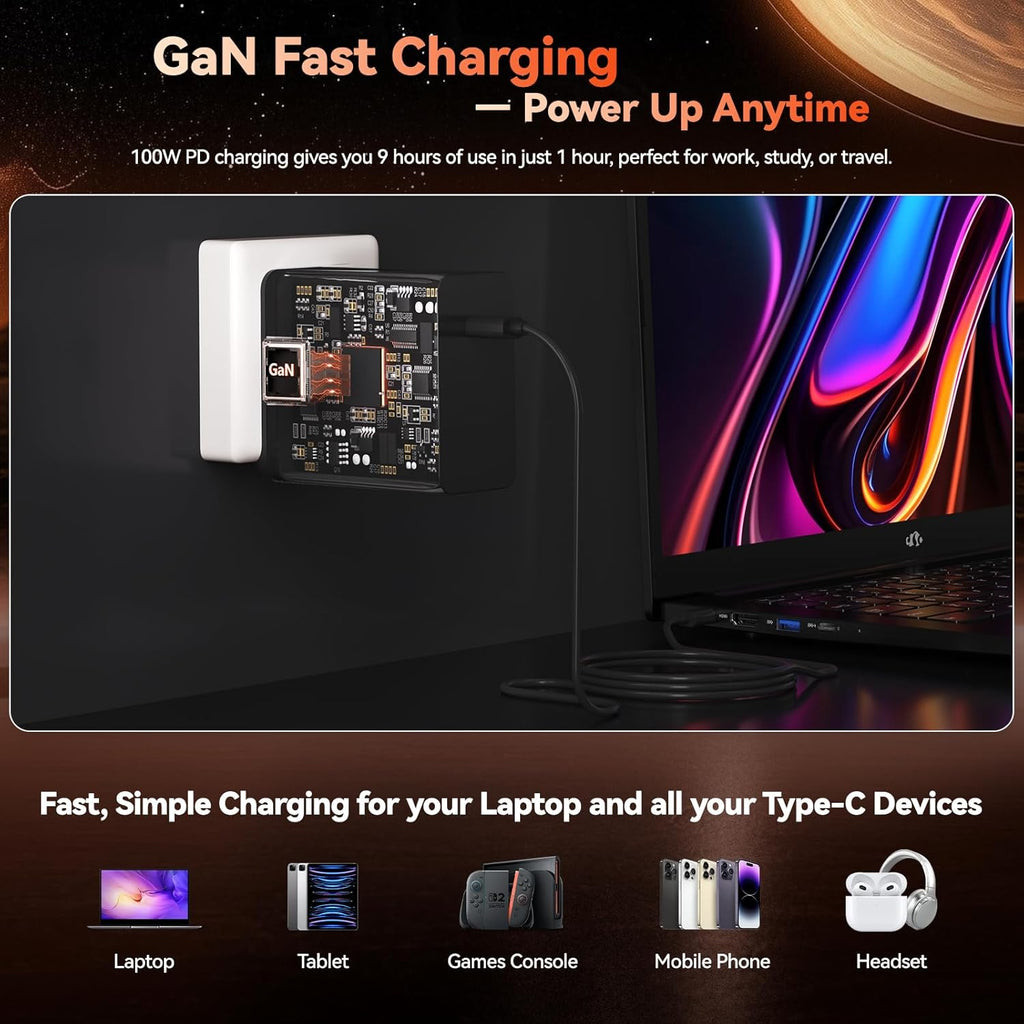 NIMO 2026 Laptop, 8 Cores AMD R7 7735HS 32GB DDR5 RAM 1TB SSD (Up to 4.75GHz, Beat i7-12650H) Gaming Laptop with Radeon 680M GPU, 17.3' IPS FHD Large Screen, 180° Open Angle, Webcam, Type-C, Wi-Fi 6E