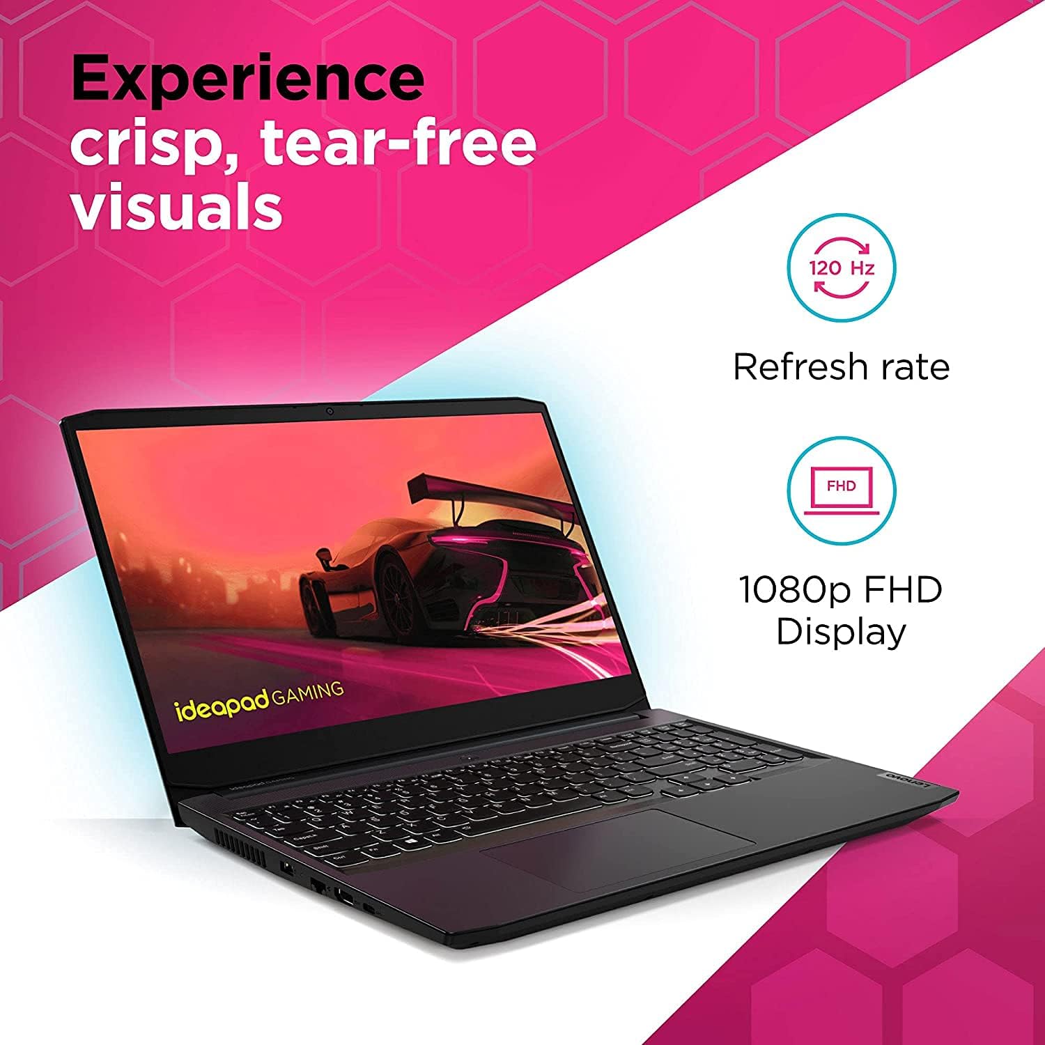 Lenovo IdeaPad Gaming 3 15.6' 120Hz Laptop AMD Ryzen 5-5600H 8GB RAM 512GB SSD RTX 3050 Ti 4GB GDDR6 Shadow Black