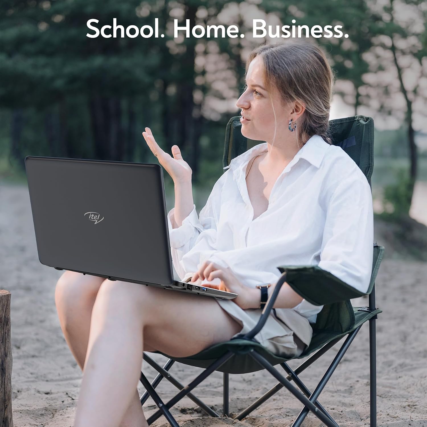 14' Itel Laptop Computer, Celeron N3350 (Dual-Core) | 4GB RAM | 256GB SSD | Ultra Slim Design | HDMI & USB 3.2 | 2.4G/5G WiFi | Webcam | for Home