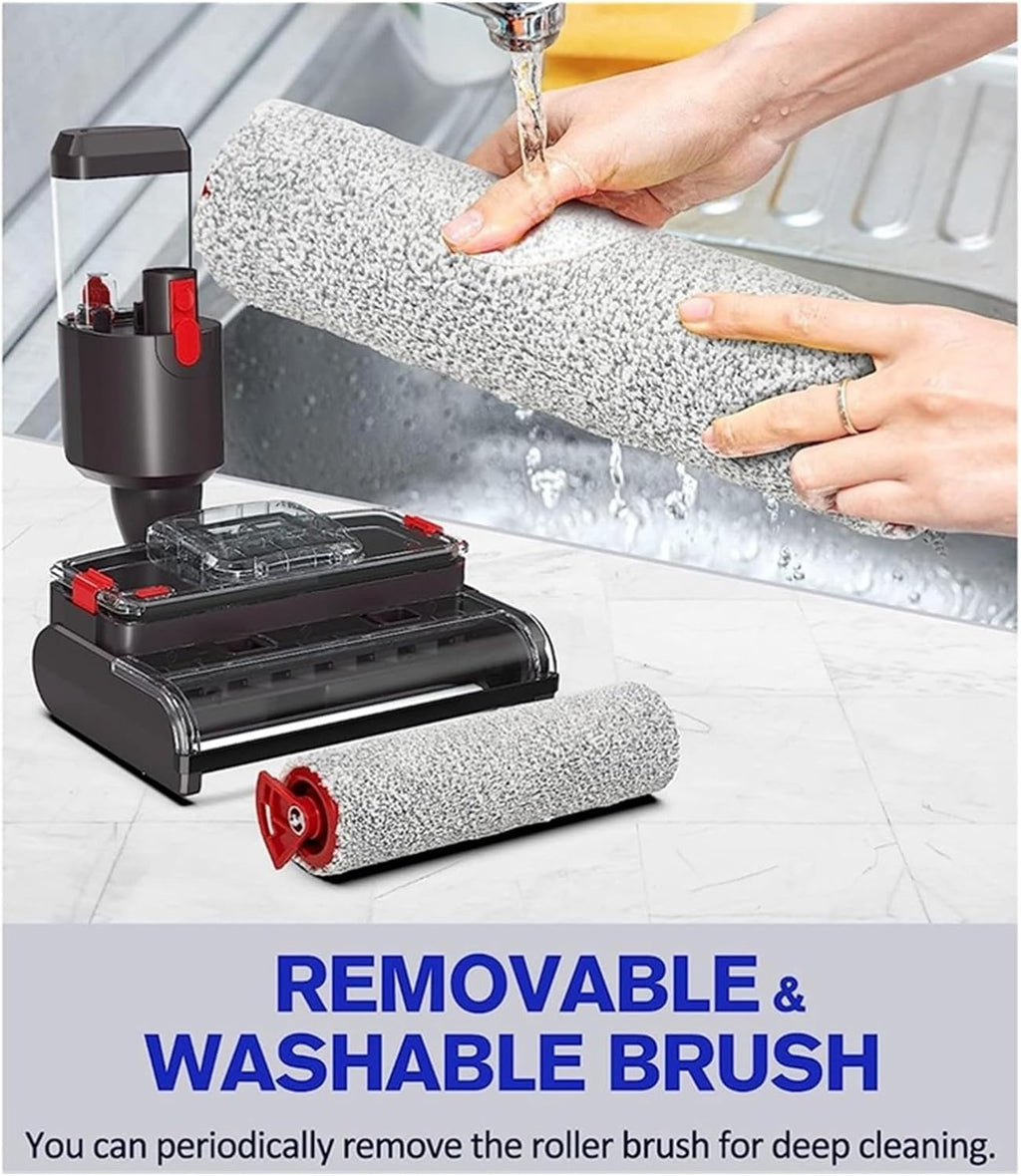 Electric Wet Dry Mopping Head， Compatible for Dyson ，V15 V8 V7 V10 V11 Vacuum Cleaner, Automatic Cleaning Roller Brush for Hard Floor