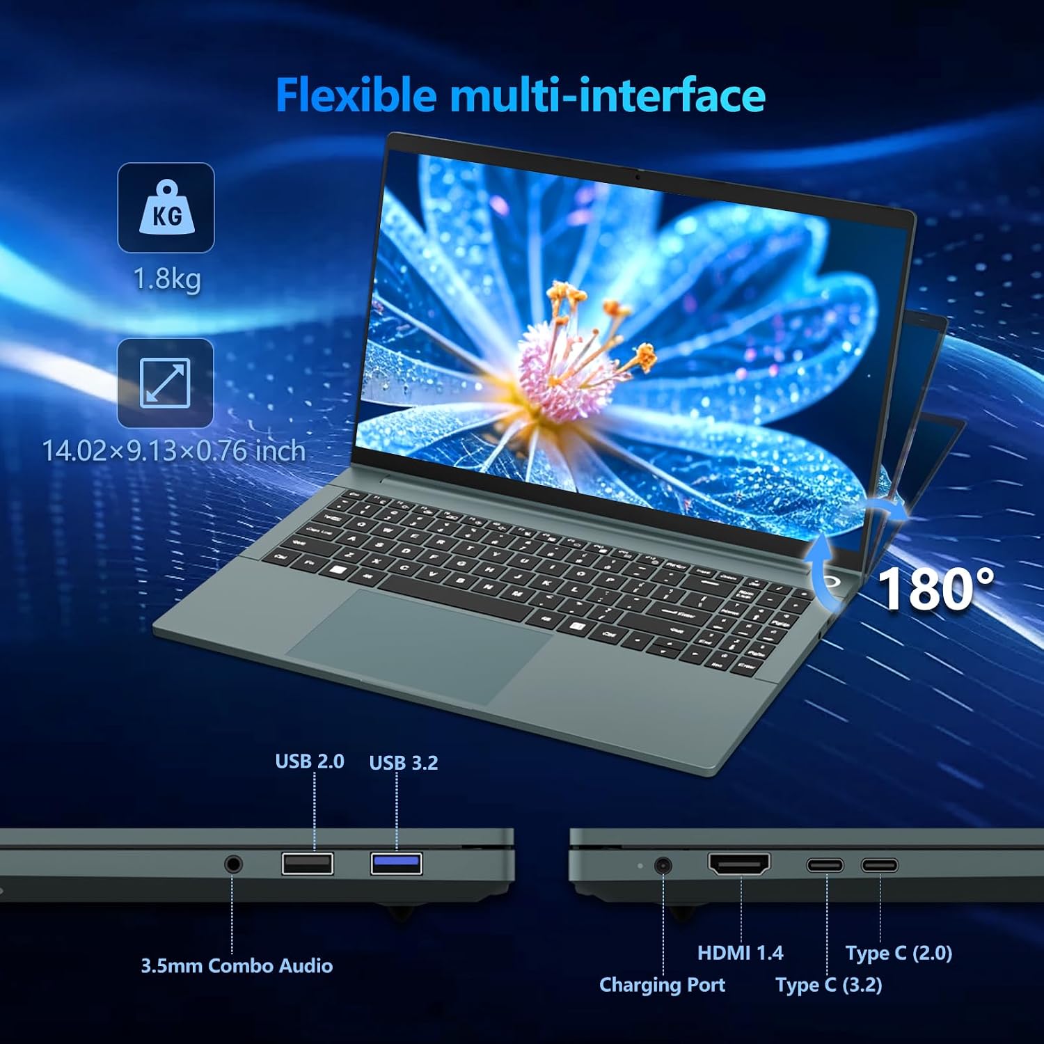 Gaming Laptop, Laptop Computer with AMD R5 7520H Processor(up to 4.2GHz), 16GB RAM 512GB SSD, Backlit KB, 15.6' IPS 1080P, Win 11 Pro, WiFi 5, BT 4.2, 50.5Wh, Metal Shell, Lap top for Student Work