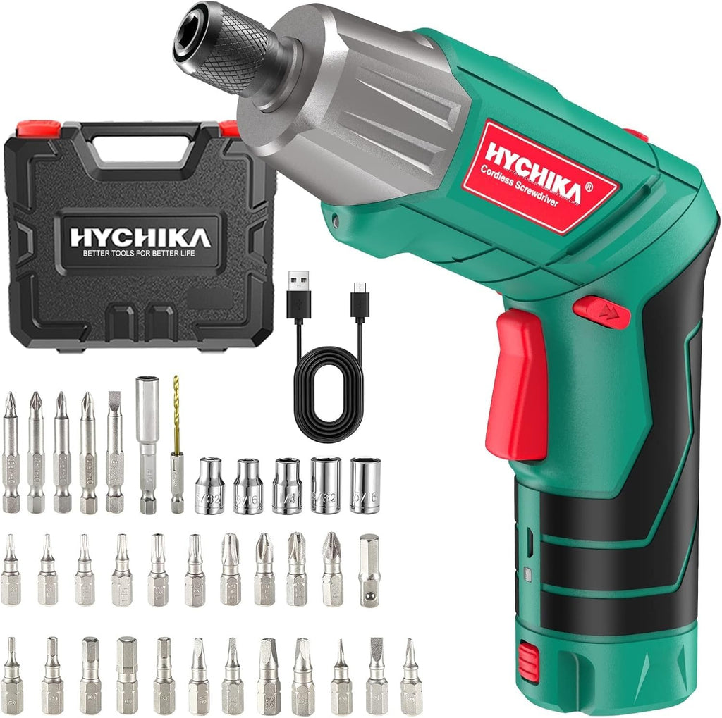 HYCHIKA 18 V Max Cordless Impact Wrench with 1/2 Impact Drivers,3.6V 2.0Ah Electric Screwdriver,2-Tool Power Tool Set Combo Kit