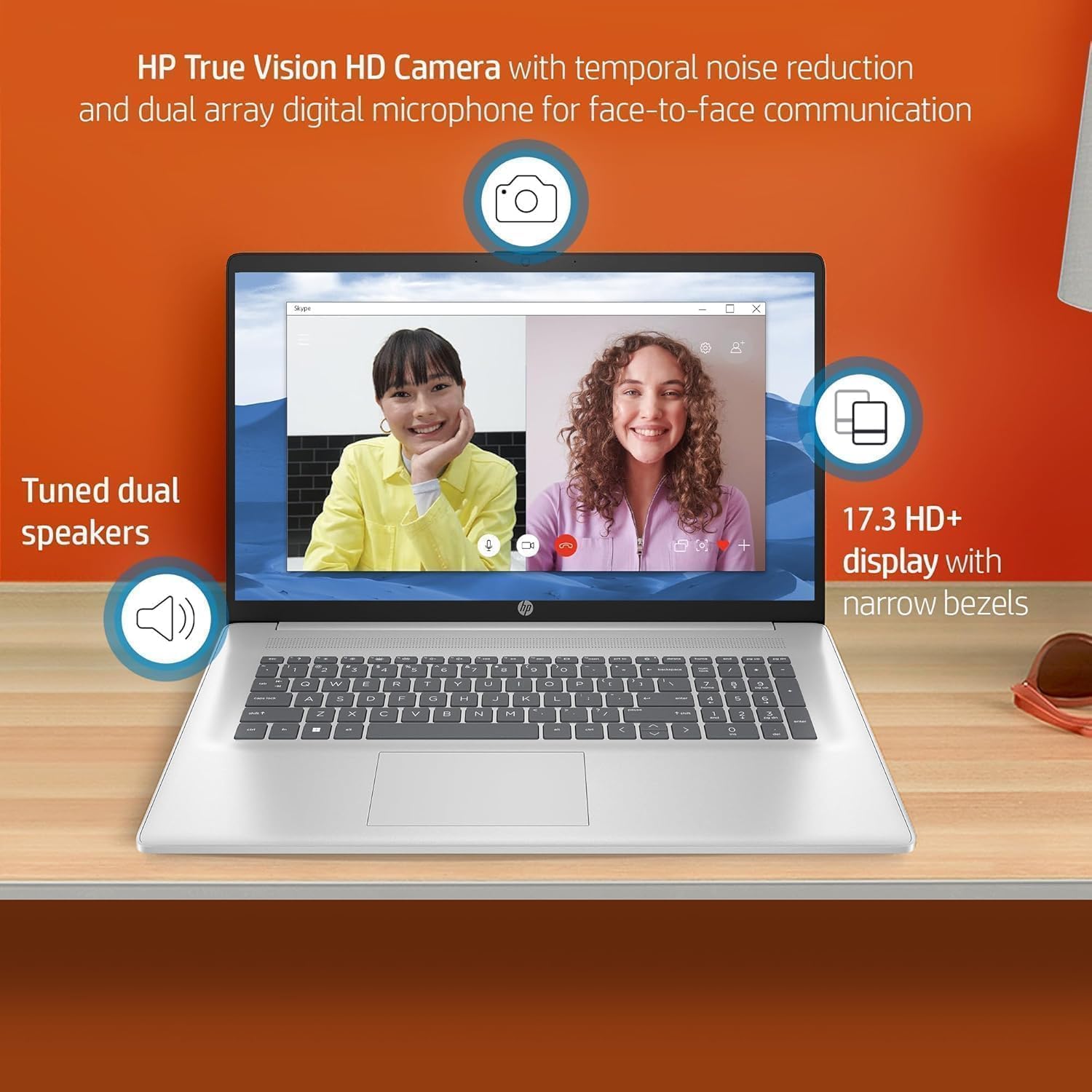 HP 17 inch Laptop, Microsoft Office Lifetime License & Windows 11 Pro, 17.3' FHD Display, AMD Ryzen 5 7430U, 64 GB RAM, 2 TB SSD, AMD Radeon Graphics, Anti-Glare,Wi-Fi 6, w/Accessories