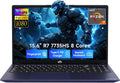 NIMO 2025 Gaming Laptop, 15.6' FHD Laptop with AMD R7 7735HS (8C/16T, Up to 4.75GHz), 16GB DDR5 RAM 1TB SSD Computer with Radeon 680M 100W Type-C Backlit KB Fingerprint