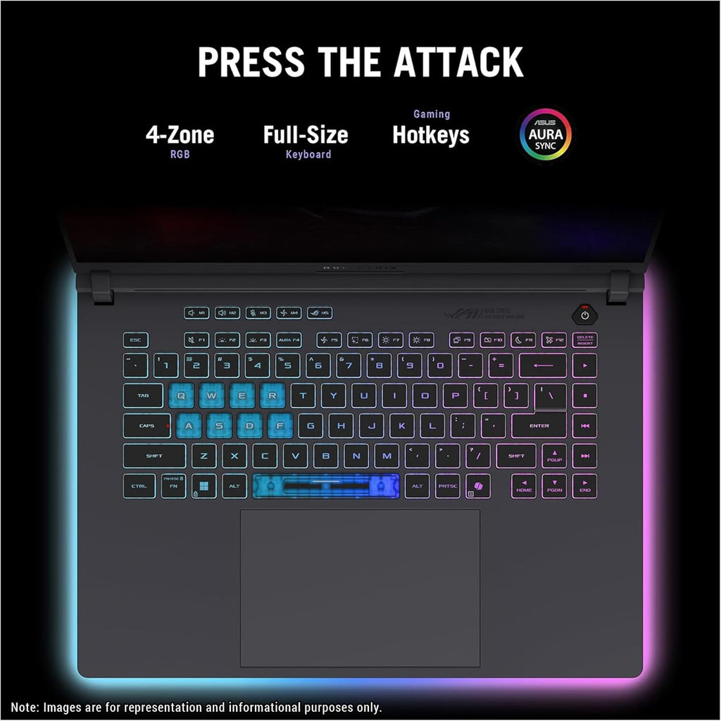 ASUS ROG Strix G16 Gaming Laptop, Intel i7-14650HX, 32 GB DDR5 RAM, 1 TB PCIe SSD, 16' FHD+ (1920x1200) Display, Nvidia G-Force RTX 5060, 4-Zone RGB Keyboard, W11 Home, Eclipse Gray