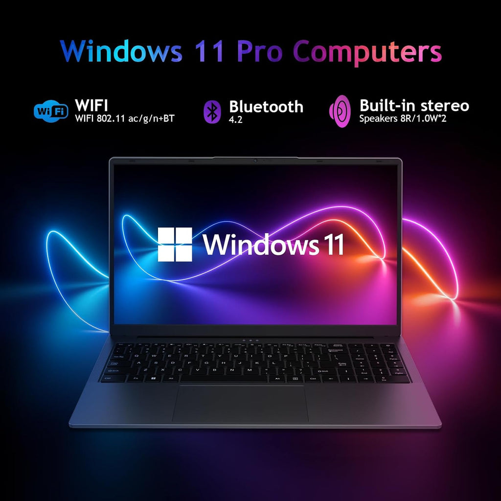 16 Inch Laptop Computer - AMD Ryzen 3 3250U Processor (2C/4T,2.6-3.5GHz), 1920×1200 FHD IPS Display, 16GB RAM 512GB SSD, 1MP Webcam, Fingerprint, Backlit Keyboard, Laptops for Business Student, Gray