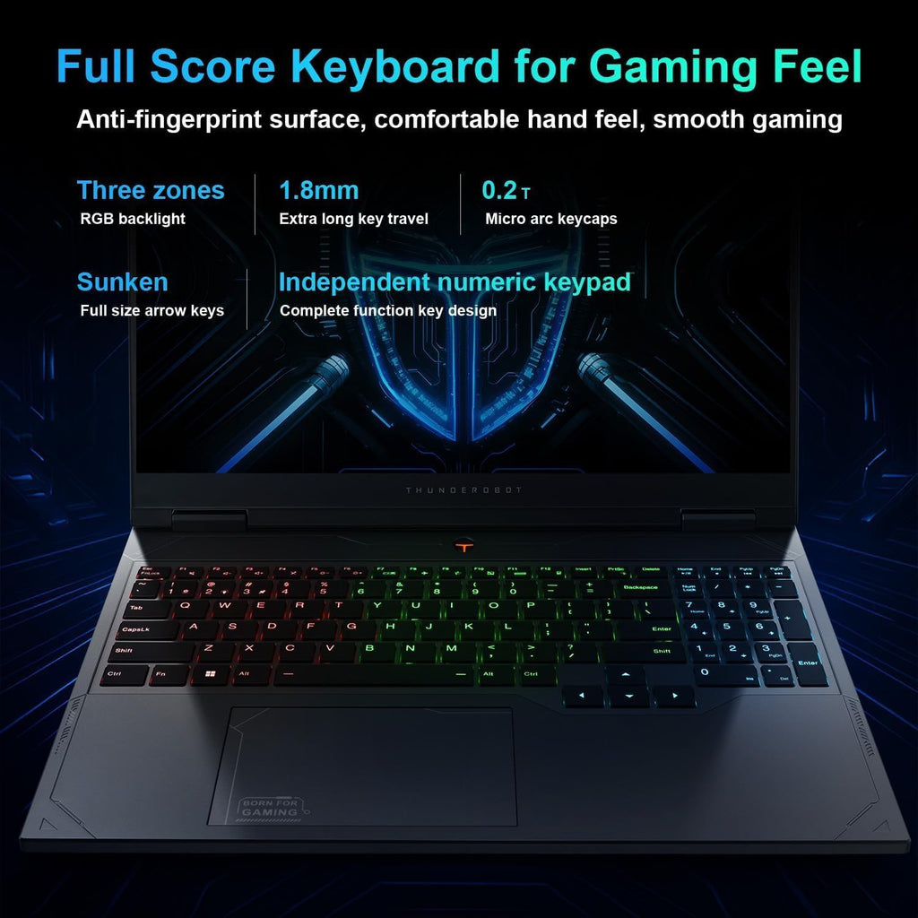 Thunderobot Radiant 16 Gaming Laptop, 16' QHD+ 300Hz 2.5K Display, Core i9-14900HX, GeForce RTX 5060, 32GB DDR5 RAM, 1TB SSD, RGB Backlit Keyboard, Wi-Fi 6, Win 11 Home
