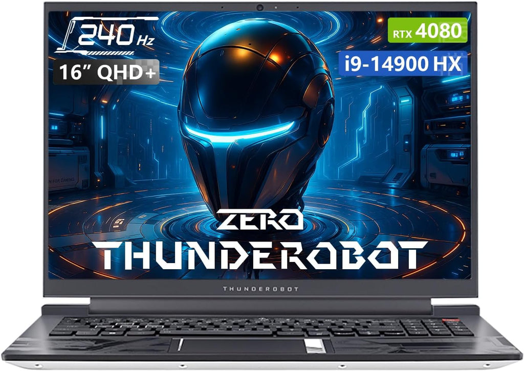 Thunderobot Zero 16 Gaming Laptop i9-14900HX RTX 4080, 16' QHD+ 240Hz 2.5K Display, 64GB DDR5 RAM, 2TB SSD, RGB Backlit KB, Wi-Fi 6, Windows 11 Home White