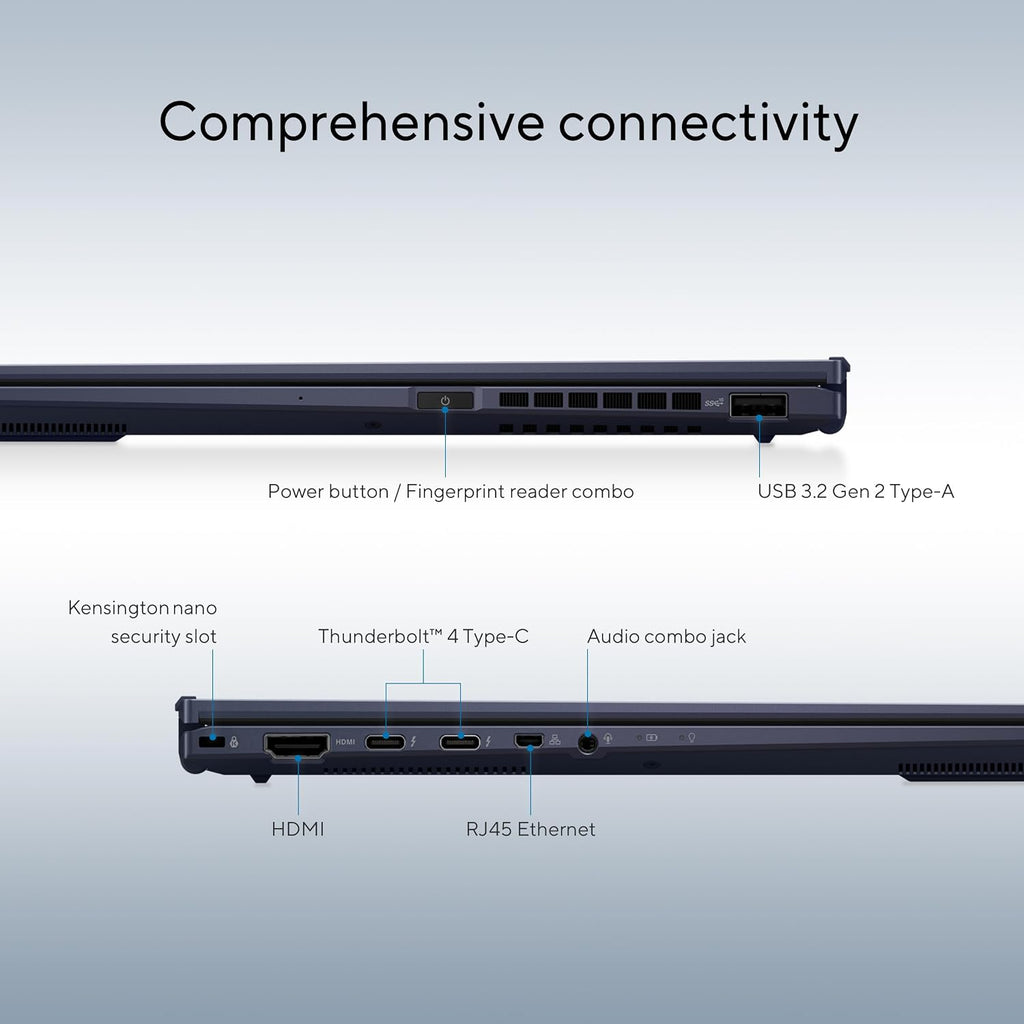 ASUS ExpertBook/BLACK/14.0 WQXGA+(WQ+) Non-Touch/CORE 7 150U/32GB/Intel UMA/1TB/WIN11 PRO