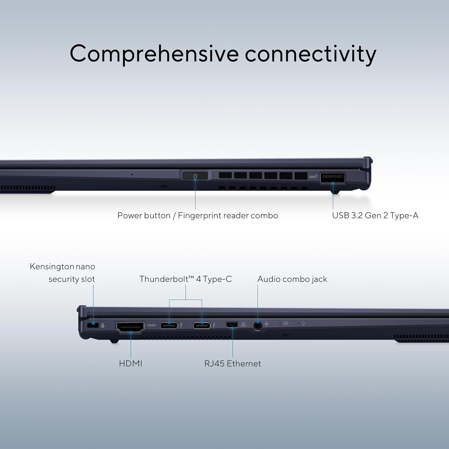 ASUS ExpertBook/BLACK/14.0 WQXGA+(WQ+) Non-Touch/CORE 7 150U/32GB/Intel UMA/1TB/WIN11 PRO