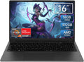 16 Inch Laptop Computer - AMD Ryzen 3 3250U Processor (2C/4T,2.6-3.5GHz), 1920×1200 FHD IPS Display, 16GB RAM 512GB SSD, 1MP Webcam, Fingerprint, Backlit Keyboard, Laptops for Business Student, Gray