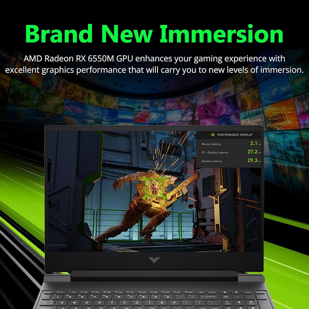 HP Victus 15.6' FHD 144Hz Gaming Laptop, AMD Ryzen 5 7535HS, Radeon RX 6550M (Beats GeForce RTX 3050), 16GB RAM 512GB SSD, Backlit Keyboard, 256gb 9H Docking Station, Windows 11 Home, Mica Silver