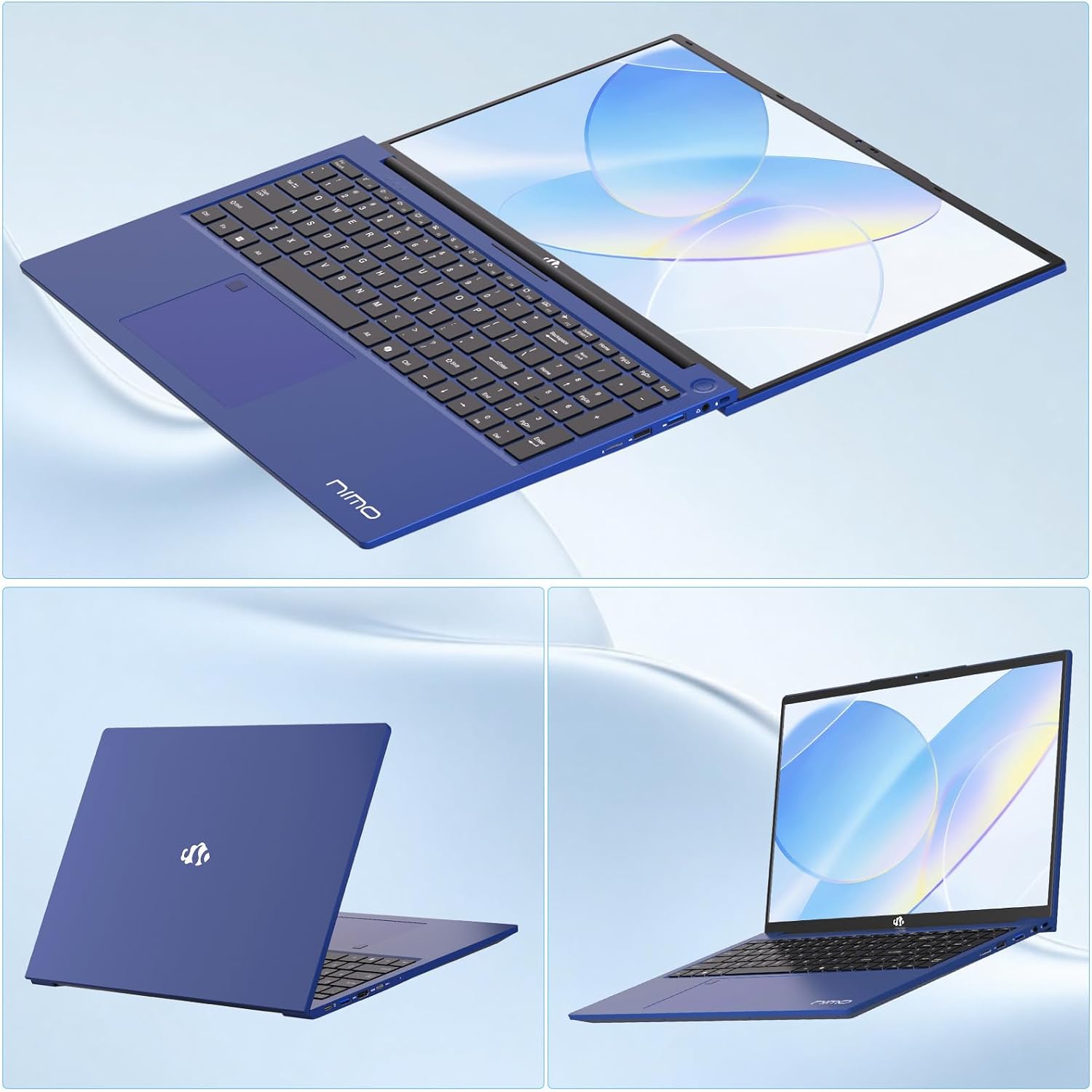 NIMO 17.3' FHD IPS Student-Laptop-Computer 4GB RAM 128GB SSD, Pentium 4 Cores N100(Beat i3-1115G4, Up to 3.4GHz) 65W Type-C 180°Viewing Fingerprint Backlit Keyboard Wi-Fi 6 BT5.2