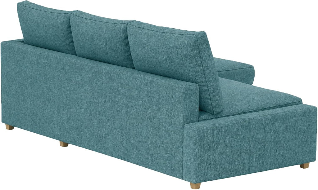 Durable Polyester Flax Friheten Sleeper Sofa Cover Replacement is Compatible with IKEA Friheten Sofa Bed, Or Corner, Or Sectional Slipcover. Sofa Cover Only (50% Thicker Teal Left)