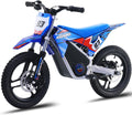 OLALA 36V Electric Dirt Bike for Kids 4-8, 350W Brushless Motor with 3-Speed Control, 18.6 MPH Max Speed, 14' Off-Road Tires Motorcycle, for Boys & Girls, Blue