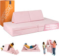 Nugget - The Original Play Couch for Kids - Modular Foam Children's Sofa for Playroom, Imagination, & Creative Open Ended Play - Washable & Convertible Playroom Furniture, Heartthrob