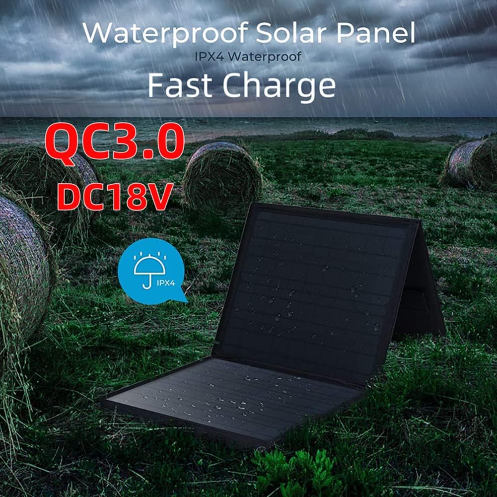 Solar Panel Kit,Solar Panels 60W Solar Panel 18V Monocrystalline Foldable Solar Charger Portable Generator for Outdoor Camping, Emergenc