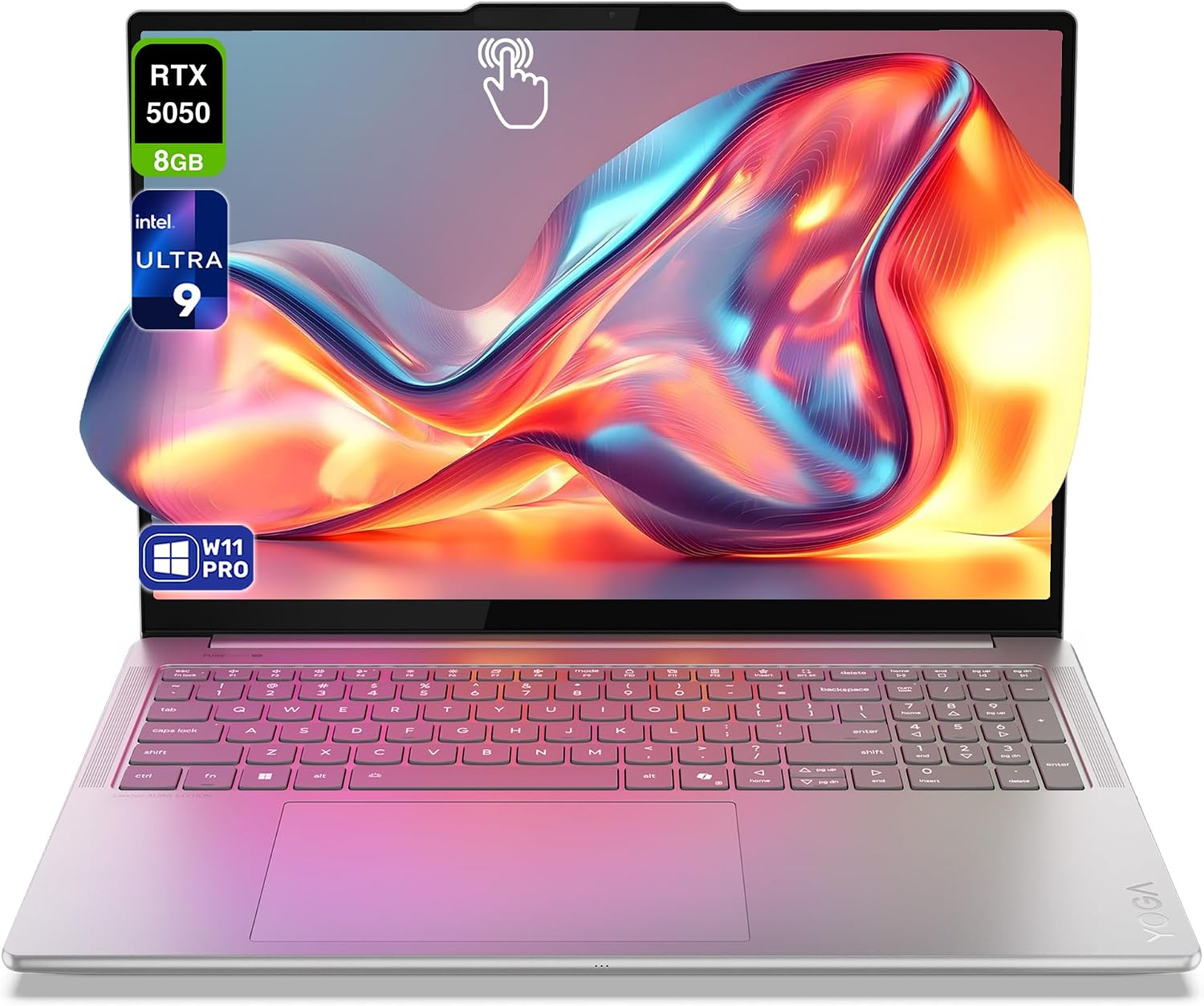 Lenovo Yoga Pro 9i Laptop, Intel Ultra 9-285H, 32 GB LPDDR5x RAM, 4 TB PCIe SSD, 16' 2.8K (2880x1800) OLED Touchscreen, Nvidia G-Force RTX 5050, Backlit Keyboard, W11 Pro, Luna Grey