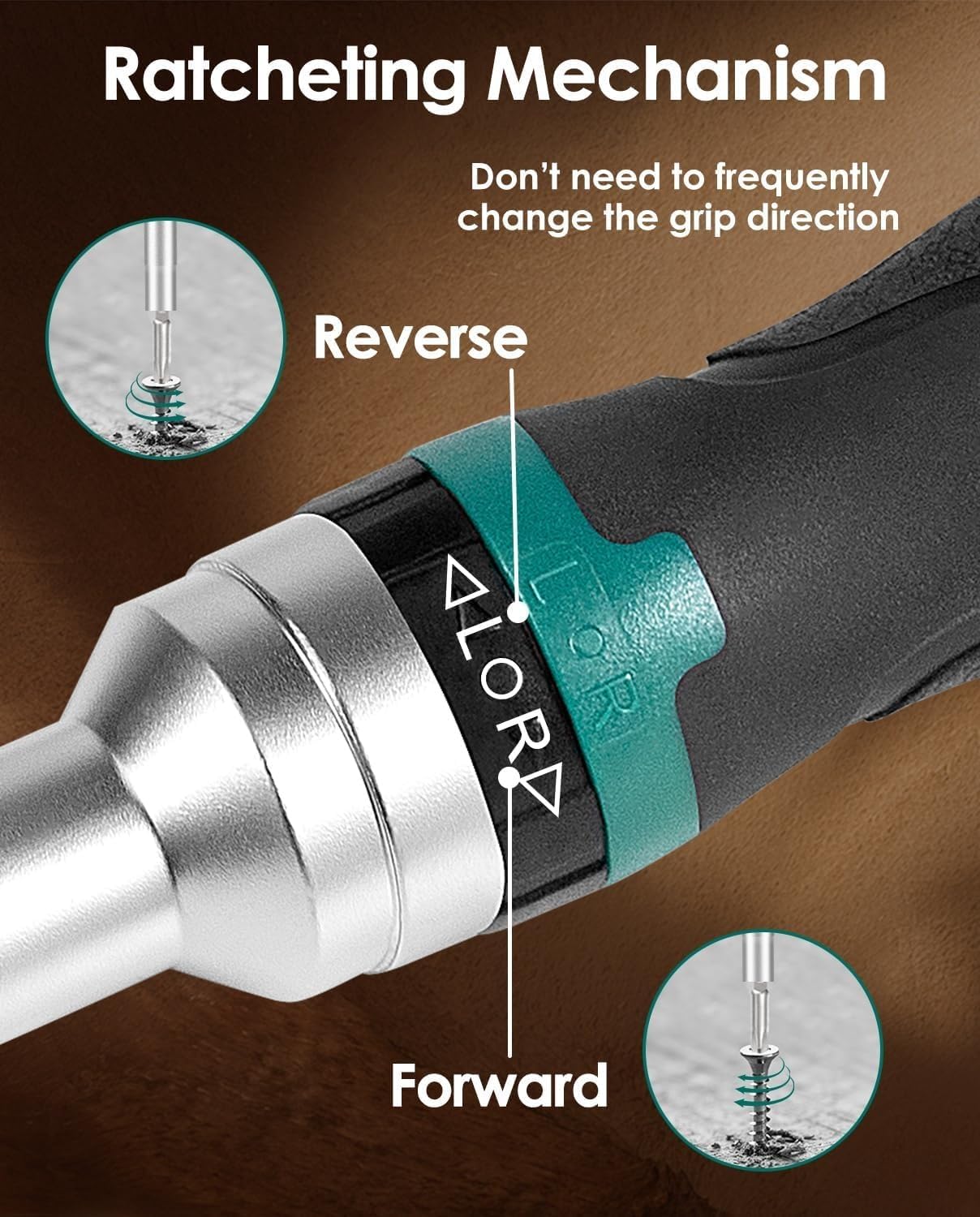 HYCHIKA Ratcheting Screwdriver 16-in-1, 18 V Max Cordless Impact Wrench, 2 Tool Combo Kit