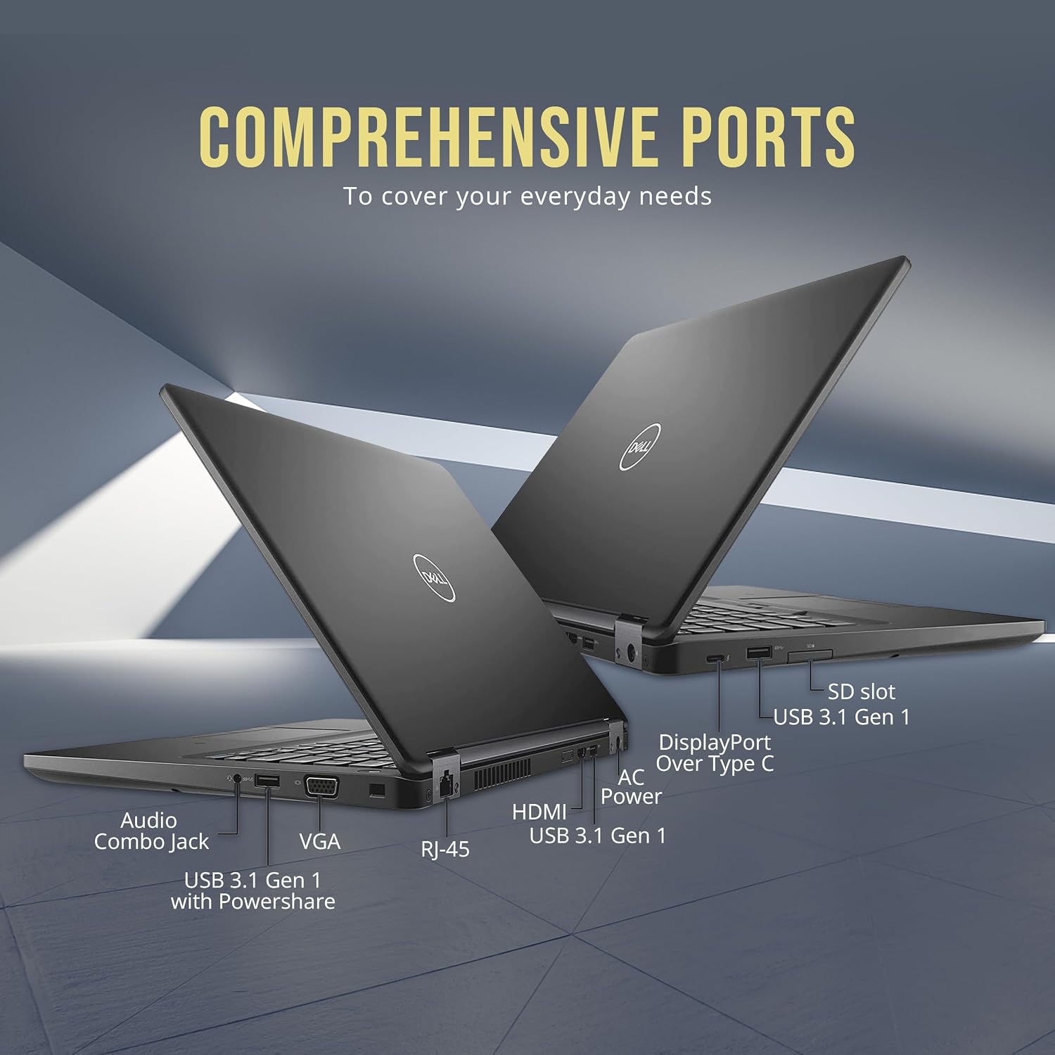 Dell Latitude 5490 14' Business Laptop, Intel Core i5-8350U, 1.7Ghz Up to 3.6GHz, 16GB DDR4 RAM, 512GB SSD, Backlit Keyboard, VGA, HDMI, USB-C, Webcam, Windows 11 Pro (Renewed)