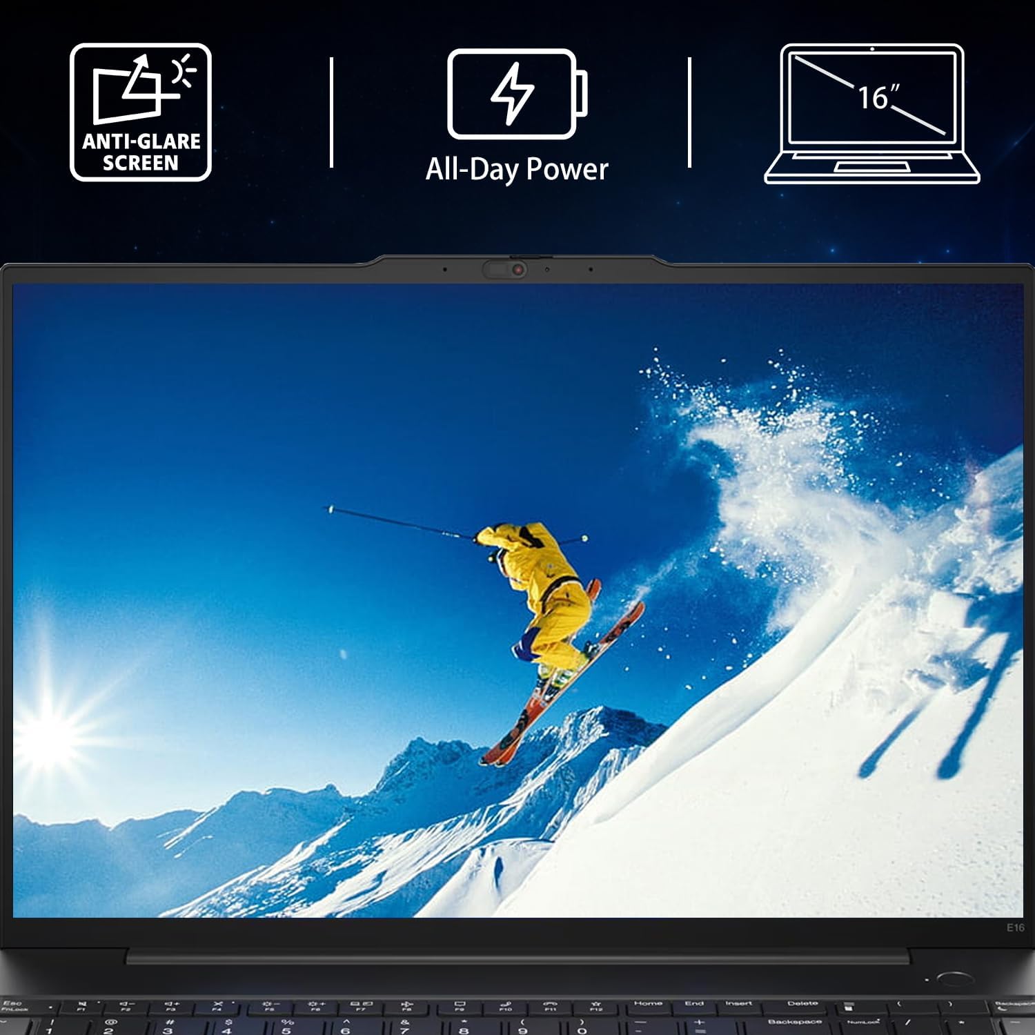 Lenovo ThinkPad E16 G2 Laptop w/Backlit Keyboard, Intel Core Ultra 5 125U (>Ultra 7 165U), 40GB DDR5 RAM, 1.5TB(1TB SSD+500GB External), 16' WUXGA IPS Anti-Glare Display, Fingerprint, Windows 11 Pro