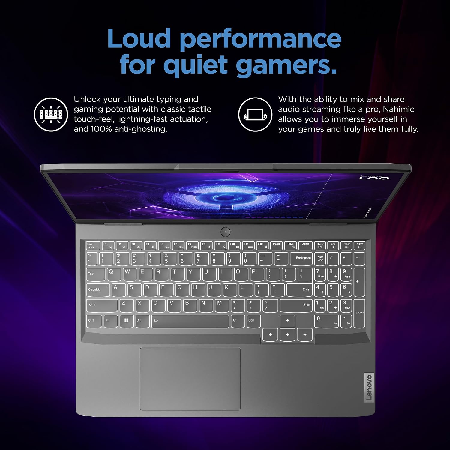 Lenovo LOQ 15IRH8 - Gaming Laptop Computer - NVIDIA GeForce RTX 4050-15.6' FHD - 144Hz - Intel Core i5-13500H - 8GB RAM - 1TB SSD - Windows 11 - Storm Grey - 3-Month Xbox GamePass Included