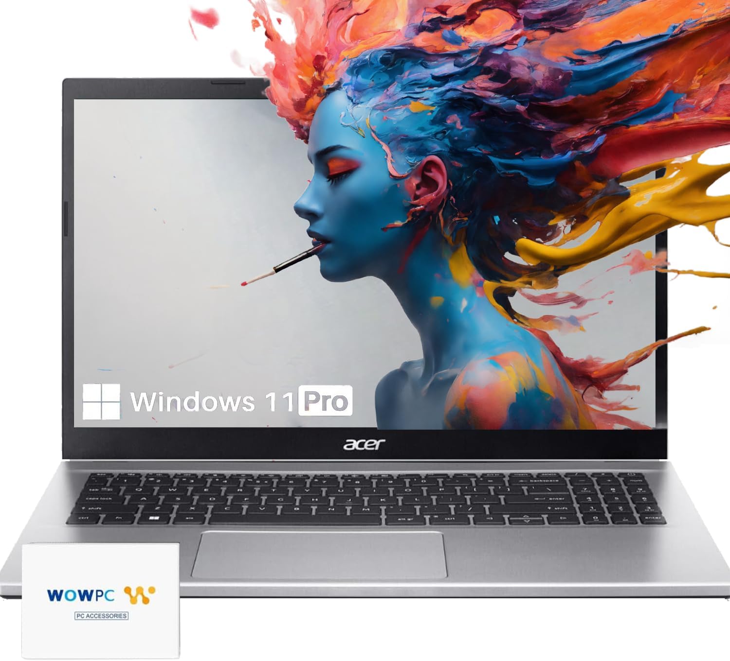 acer Aspire Premium Laptop | 32GB RAM | 2TB SSD |15.6' FHD Display | AMD Ryzen 5 5500U (Beats i7-1250U) | Long Battery Life | Sleek Design | Ethernet Port | Windows 11 Pro | w/WOWPC Bundle