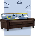 Serta Copenhagen 78' Rolled Arm Sofa, Easy Care Polyester, Soft Pillow Back, Pocket Coil Seat Cushions, Removable Covers, Loveseat or Couch for Small Spaces, Living Rooms or Bedrooms, Brown