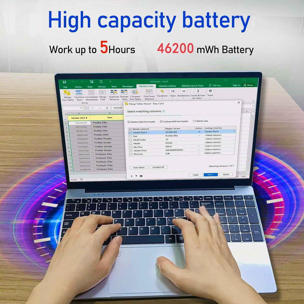 Laptop Computers,15.6' IPS 1080P Screen,N5095 Processor 4C 4T Up to 2.9Ghz 8GB RAM 256GB SSD, Laptops with Fingerprint Recognition Backlit Keyboard,WiFi, USB-C(Data),USB 3.0, Webcam, HDMI by MTWZMM