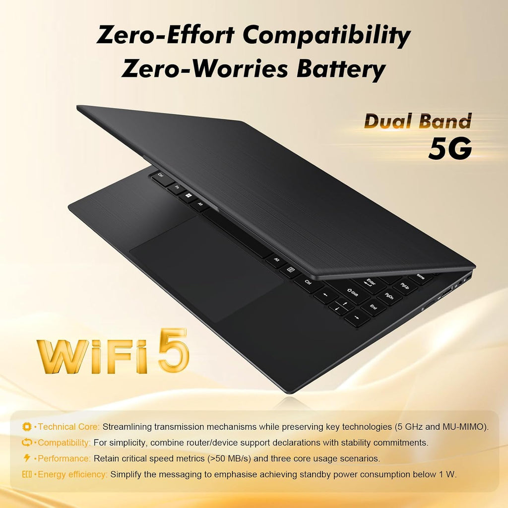 Laptop Computer, Laptop with Gold 6500Y (Beat N5095, Up to 3.4GHz), 32GB RAM 512GB SSD, 1080P FHD IPS Display, Bluetooth, WiFi, HDMI, Type-C, 38WH Battery, Lightweight Laptops