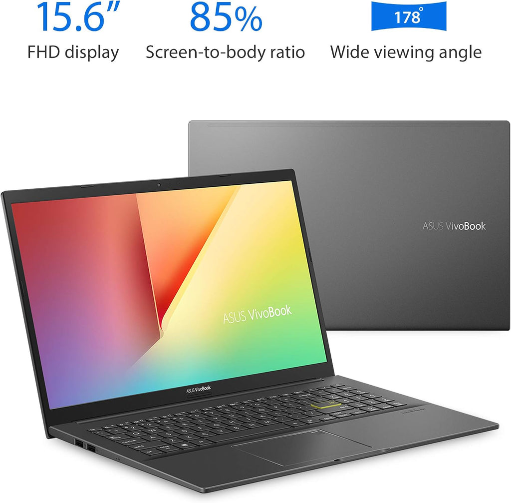 ASUS VivoBook 15 S513 Thin and Light Laptop, 15.6' FHD Display, AMD Ryzen 5 4500U Processor, 8GB DDR4 RAM, 512GB PCIe SSD, Fingerprint Reader, Windows 10 Home, Indie Black, S513IA-DB51