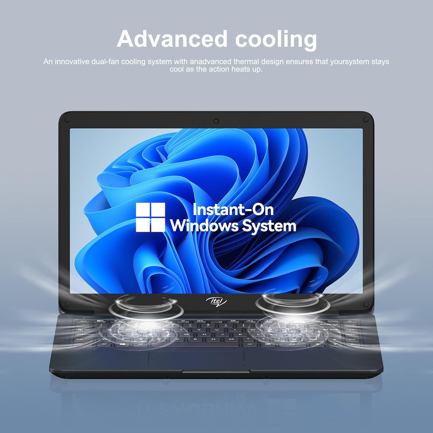 Itel 14 inch Laptop Computer - Celeron N4000 (Dual-Core), UHD Graphics 600, 4GB RAM 256GB SSD, 14' Micro-Edge HD Display, Ultra Slim, 4000 mAh Long Battery Life, HDMI, 2.4G/5G WiFi