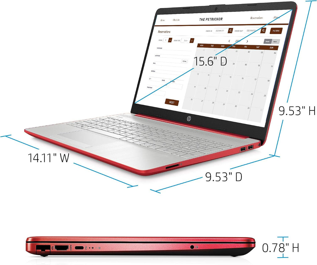 HP Pavilion Intel Pentium Silver N5000 4GB 128GB SSD Windows 10 Laptop Red