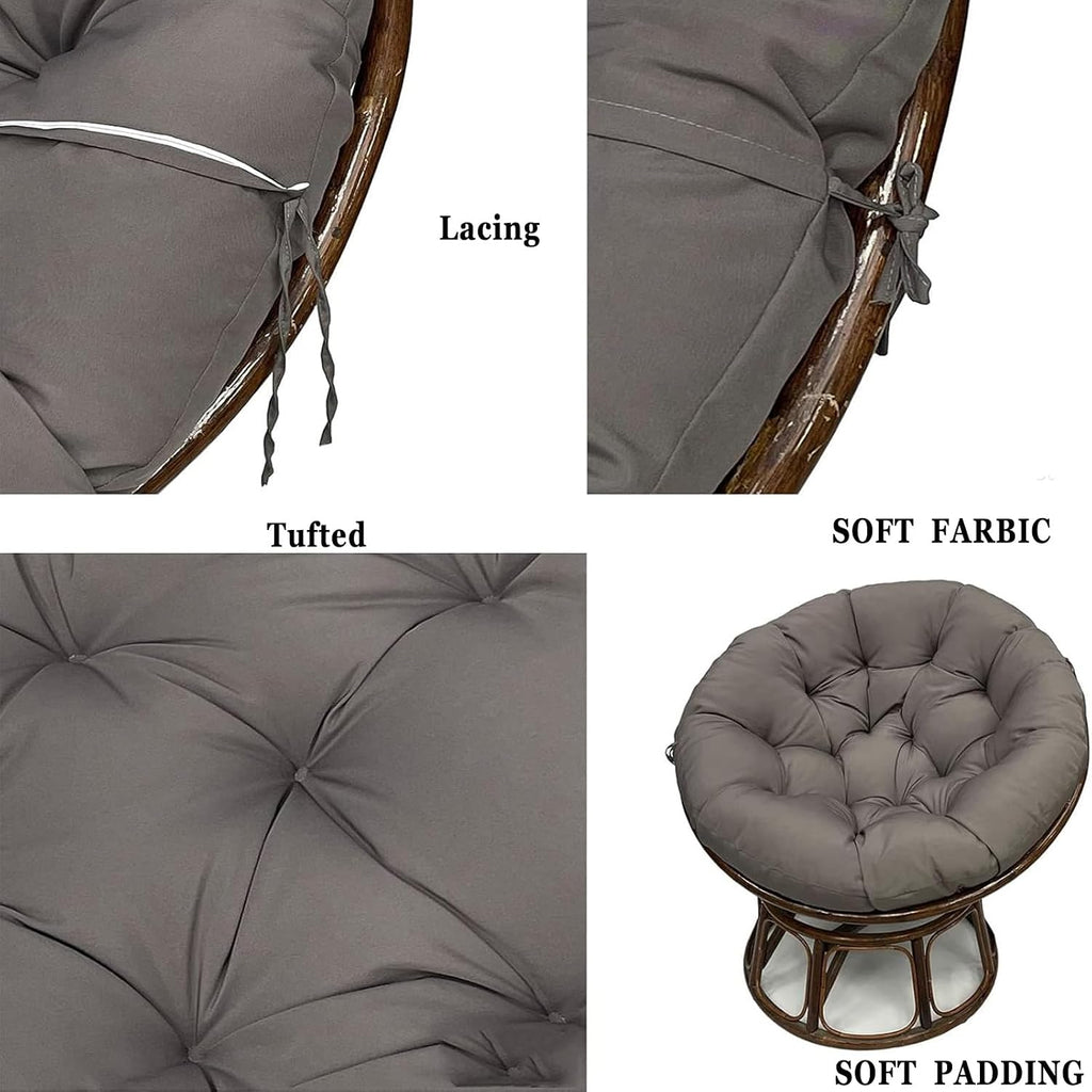 Outdoor Seat Cushion for Hanging Basket Chair Garden Egg Chair Rocking Chair Hammock, Papasan Hanging Basket Chair Cushion, Soft and Thick Outdoor Papasan Rocking Chair Cushion(Orange,150x150cm)
