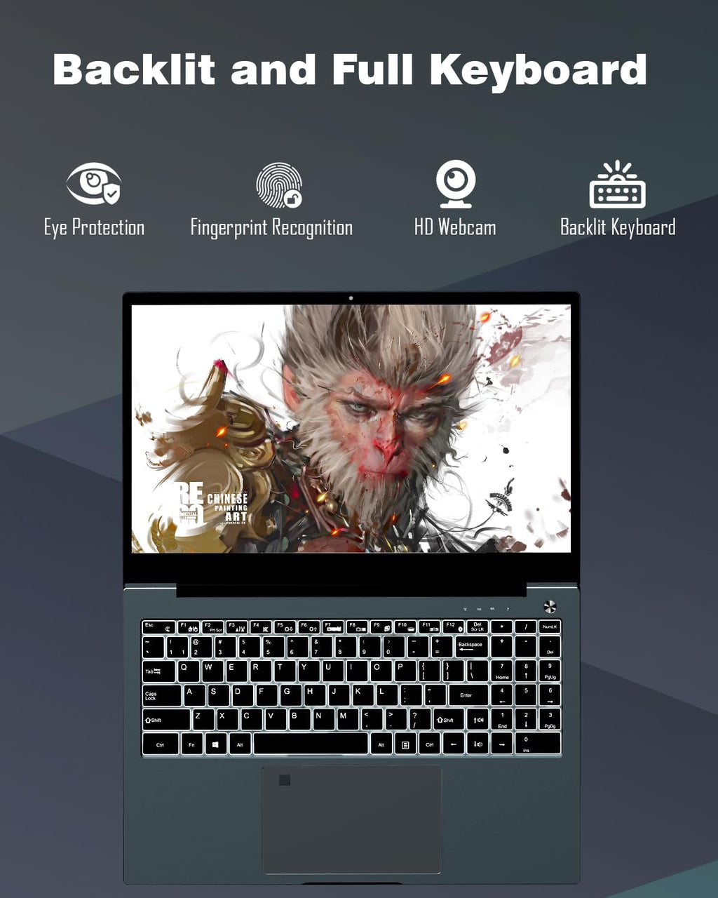 Laptop Computers,15.6' IPS 1080P Screen,12th generation i5 1235U Processor 10C 12T 4.4Ghz 20GB RAM 512GB SSD, Laptops with Fingerprint Recognition Backlit Keyboard,WiFi,USB 3.0, Webcam, HDMI ,Black