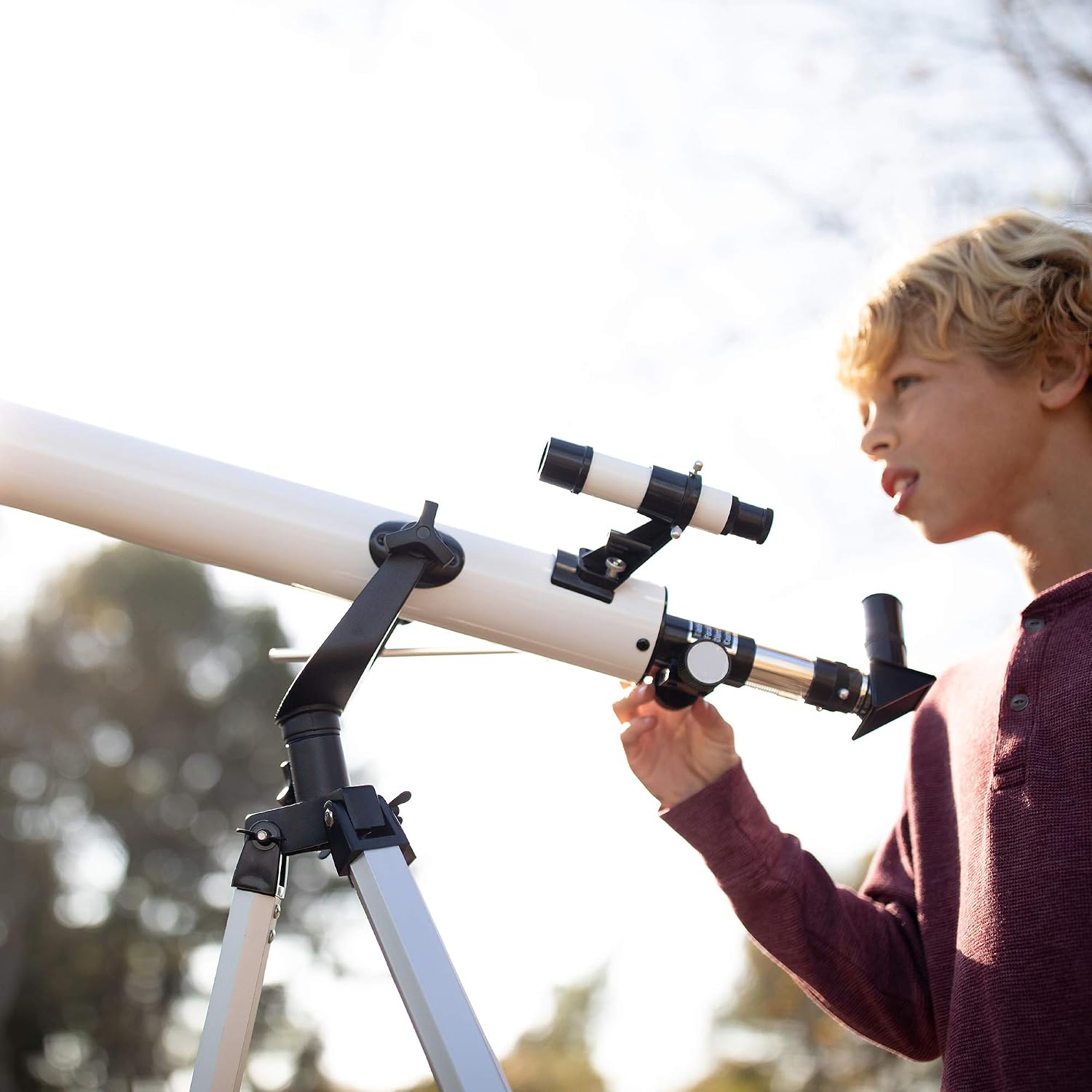 Educational Insights GeoSafari Omega Refractor Telescope - 60 mm Beginner Telescope for Kids 8-12, High Powered Refractor Telescopes, Astronomical Telescopes for Stargazing and Planet Viewing