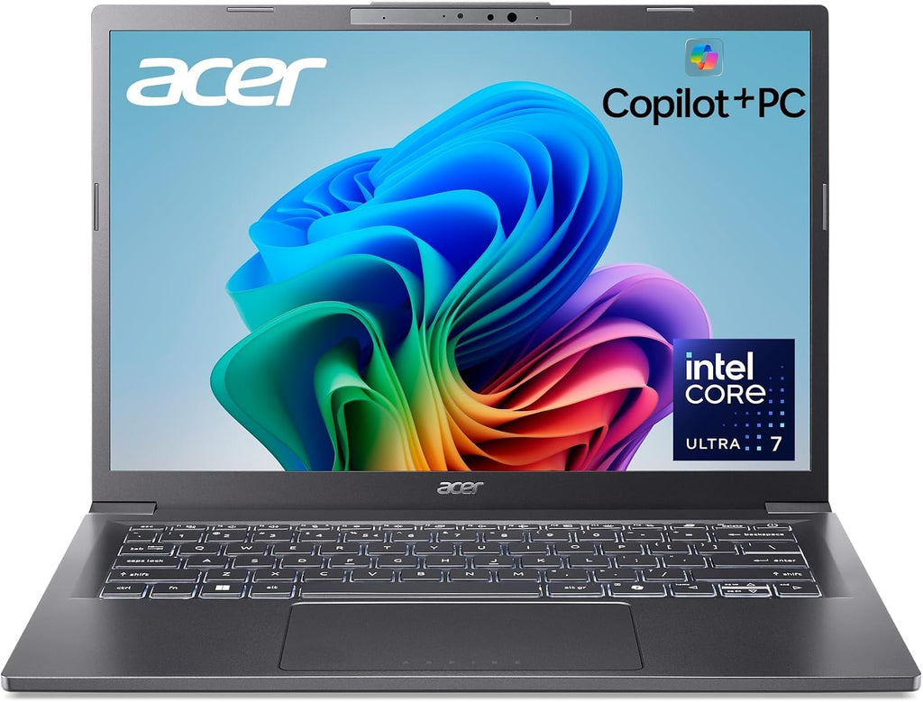 acer Aspire 14 AI Copilot+ PC | 14' WUXGA Touchscreen Display | Intel Core Ultra 7 Processor 256V | NPU: Up to 47 Tops - GPU: Up to 64 Tops | Intel ARC 140V | 32GB LPDDR5X | 1TB SSD | Wi-Fi 6E