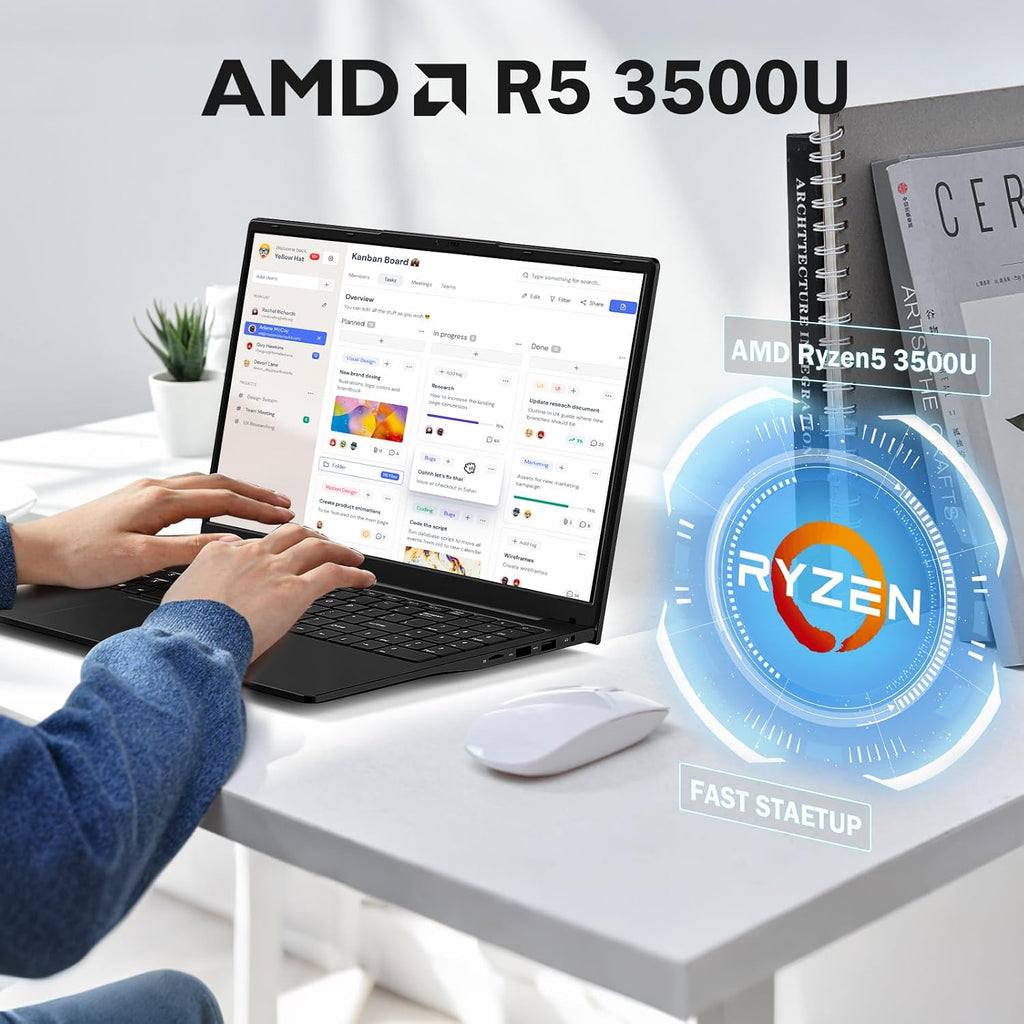 15.6' FHD Student-Laptop AMD Ryzen 5(Beat i5-1135G7, Up to 3.7GHz) 16GB RAM 512GB SSD, Radeon Vega 8 GPU Gaming-Laptop with 65W Fast Charging BT5.0 Webcam Privacy Shutter Numpad for Office Home Study