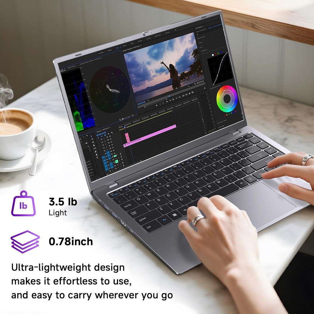 2026 Laptop Computer, Gold Pentium Processor (Up to 3.4GHz), 8GB RAM 256GB SSD(Expandable to 1TB), 1080P IPS FHD, 38WH, USB3.2, Type-C, HDMI, Office Suit, Win11 Laptop, Notebook Laptops