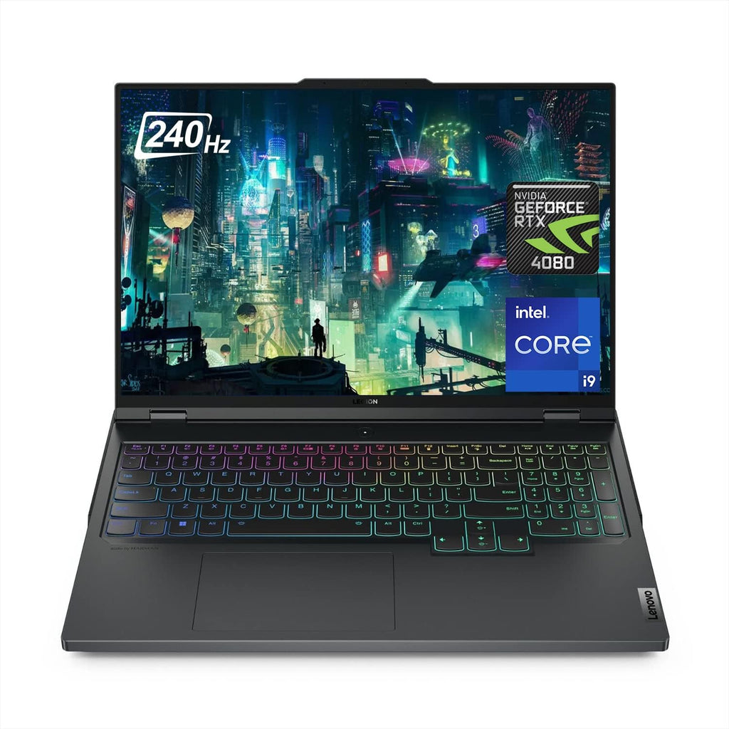 Lenovo Legion Pro 7i Gaming Laptop, 16' WQHD IPS 240Hz Display, Intel Core i9-13900HX, GeForce RTX 4080, 64GB DDR5 RAM, 2TB SSD + 2TB SSD, Webcam, Per-Key RGB Backlit KB, Wi-Fi 6E, Windows 11 Home