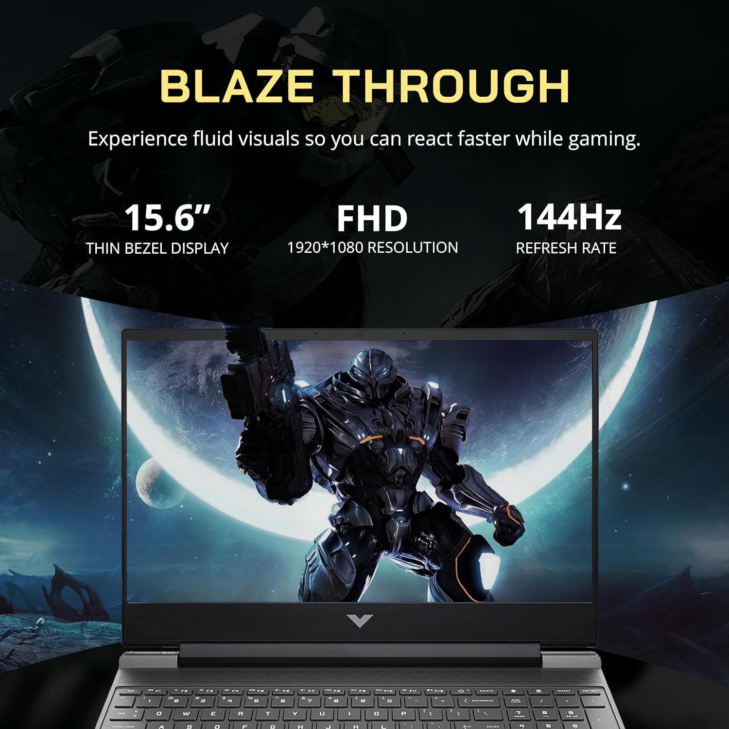 HP Victus Ryzen 5 Gaming Laptop, 15.6 FHD 144Hz, Ryzen 5 7535HS (Beats Intel i5-13420H), AMD Radeon RX 6550M (Beats NVIDIA GeForce RTX 3050), 32GB RAM, 1TB SSD, W11H, with 512GB External SSD Bundle