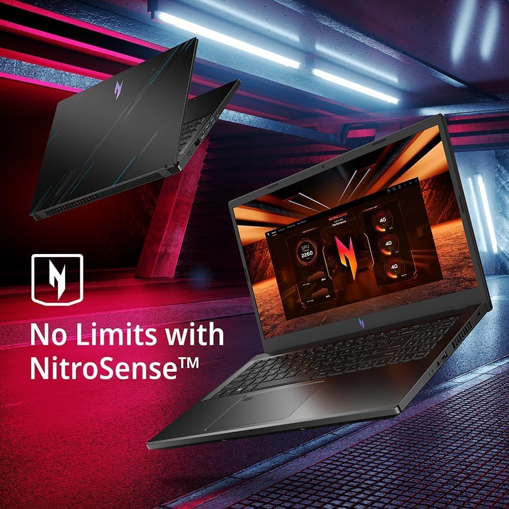 acer Nitro V Gaming Laptop, 15.6' FHD IPS 144 Hz Display, Intel 14-Core i9-13900H, 64GB DDR5, 2TB SSD, GeForce RTX 4060, Wi-Fi 6, Backlit Keyboard, Windows 11 Pro, Microsoft Office Lifetime License