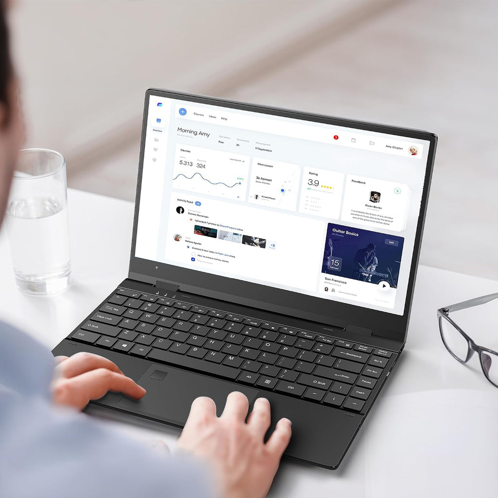 FUNYET Touchscreen Laptop Computer, 14 Inch 2 in 1 Gaming Laptop, N100 Processor, 16GB RAM 1TB SSD, 1920 x 1080, Fingerprint Unlock, Backlit Keyboard, Wi-Fi 6, BT5.2, Windows 11 Pro