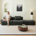 Modern L-Shape Cloud Sofa, 114' Modular Sectional – Boneless Design in a Box, Upholstered Chaise Lounge for Living Room & Bedroom, No Assembly Needed, Cool Gray