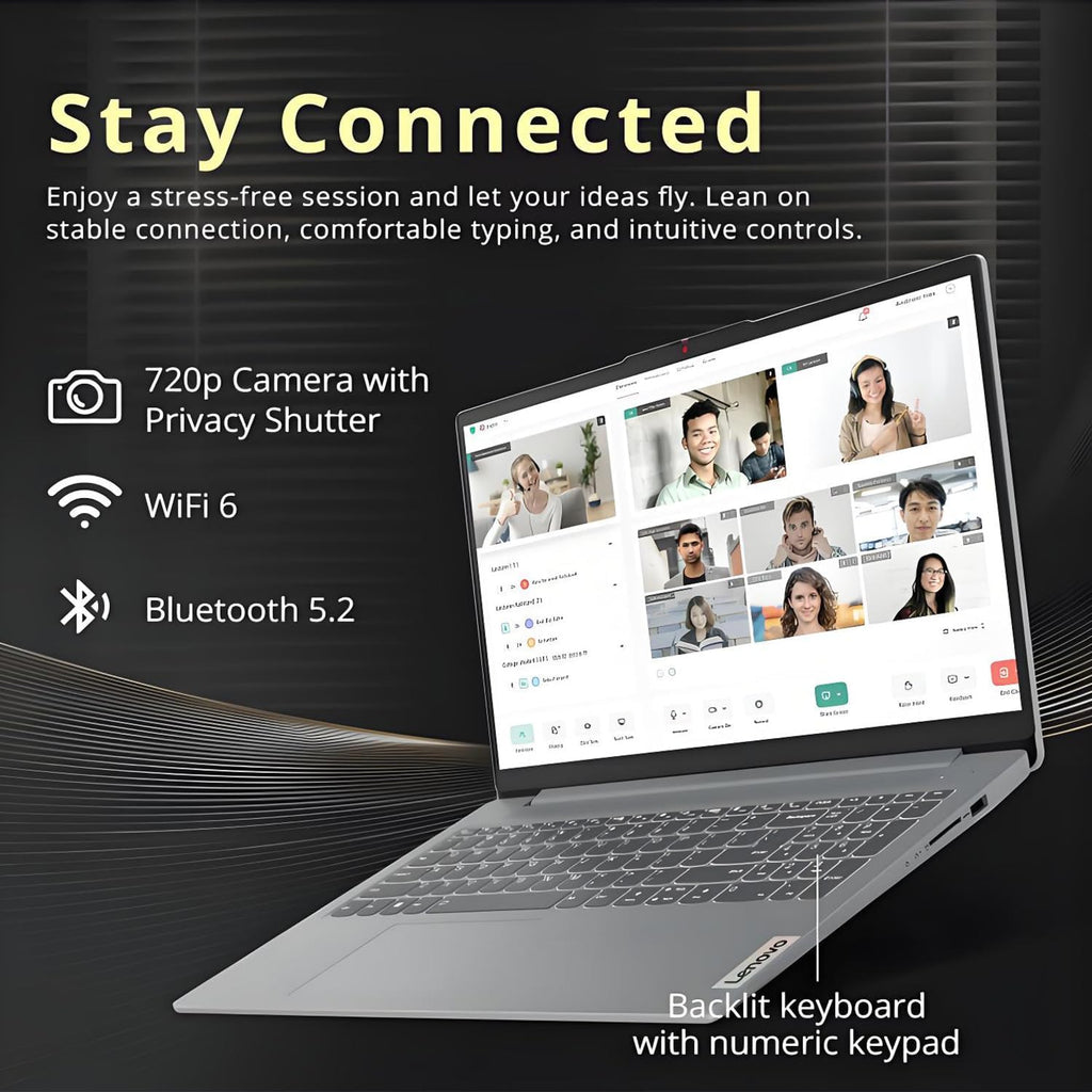 Lenovo Ideapad Slim 3 Laptop for Student & Business with Microsoft Office, Backlit Keyboard, AMD Ryzen 5 5625U (Beats Intel i7-1260U), 15.6' FHD Display, 16GB RAM 2TB SSD, Windows 11 Pro, WOWPC USB